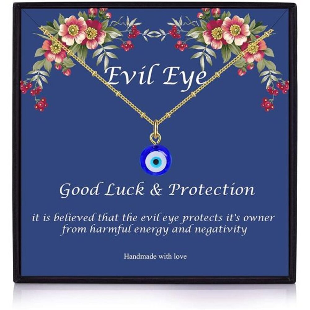 Dainty Evil Eye Necklace Women Colorful Beaded Choker Necklaces for women girls